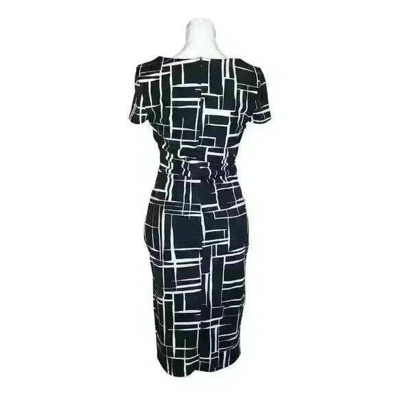 Lulu's women's black and white bodycon midi dress size medium - Picture 2 of 9